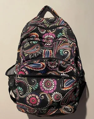 VERA BRADLEY Lighten Up Essential Backpack Bandana Swirl Pattern Computer Bag thumbnail 1