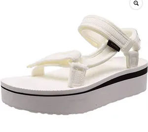 Teva White Platform Sandal with Black Midsole Stripe - Women thumbnail 1