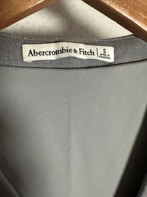 Abercrombie & Fitch Gray Vest Full Zip Minimalist City Chic Tailored Small thumbnail 6