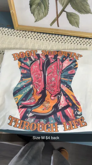 Women’s Western T shirt White Size M thumbnail 2