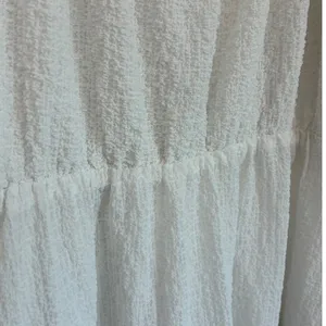 ASTR The‎ Label White Textured Puff Sleeve Tiered Midi Dress ADR100877 Womens XS thumbnail 7