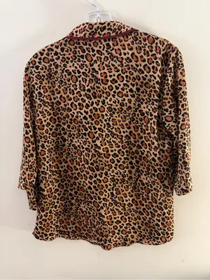 Room Service Leopard Print Pajama Top Small NWT thumbnail 2