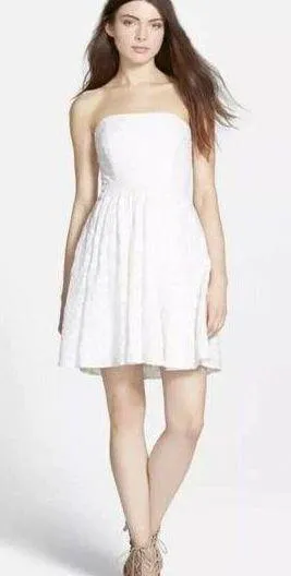 NWT Women's Plenty by Tracy Reese Strapless Floral Fit & Flare Dress Sz 12 thumbnail 1