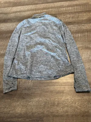 Nike Heathered Gray Dri-Fit 1/4 Zip Running Pullover thumbnail 5