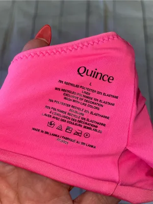 Quince Pink High-Waist Bikini Set - Classic Scoop Top thumbnail 5
