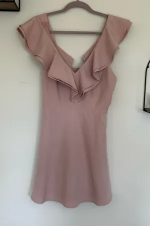 NWT Lulus‎ Pink Divine Darling Ruffle Skater Mini Dress Size XL thumbnail 1