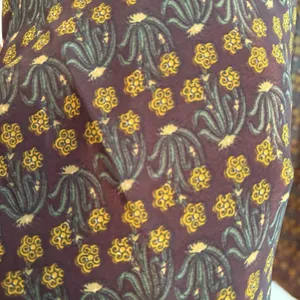 Earthbound Trading Co Dress Large Burgundy Floral Midi Hippie Boho Granola thumbnail 2