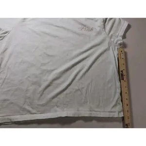 VS PINK Cropped Logo White‎ Graphic Tee Roadtrip Bound Large Athletic Gym thumbnail 8