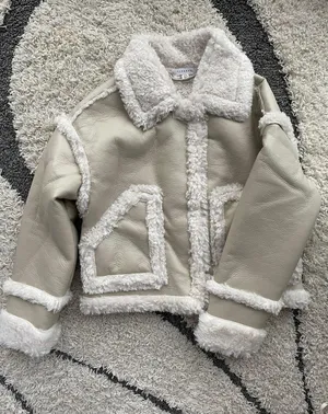 Topshop Faux Leather White Jacket thumbnail 5
