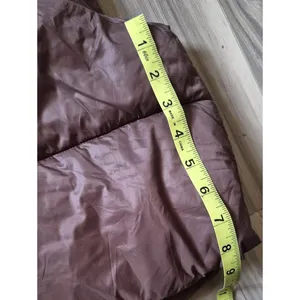 Quilted Sleeveless Puffer Vest — Mauve Brown thumbnail 3