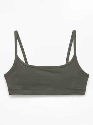 New Athleta S Square Neck Bra Small D-DD Jungle Green thumbnail 4