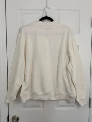 Parke x Target Mockneck Sweatshirt Women’s Size L/XL Cream Oversized thumbnail 3