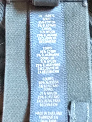 SKIMS Cotton Rib Plunge Bralette Blue Size Medium Light Support Lounge Bra M⁠ thumbnail 12