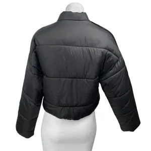 Zara Women's Black Long Sleeve Quilted Puffer Outdoor Winter Coat Jacket Size S thumbnail 2
