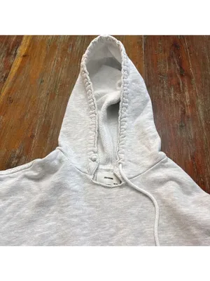 JOAH BROWN Pearl Grey French Terry Lounge Set Cropped Hoodie Joggers thumbnail 3