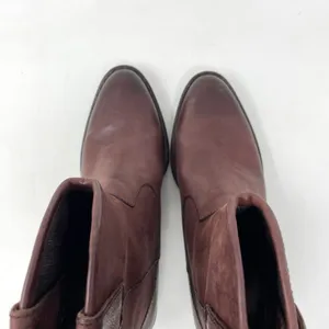 Born Wynd Short Ankle Leather Western Cowgirl Boots Booties Burgundy Women’s 8.5 thumbnail 5
