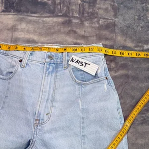 Abercrombie & Fitch Jeans Women 27/4R Lt Wash Curve Love 90s Straight Split‎ Hem thumbnail 8