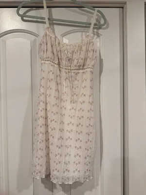 Full Tilt White Mini Dress with Pink Embroidered‎ Detail medium nwt thumbnail 2