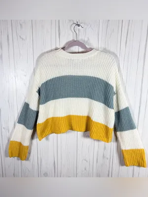 SINCERELY JULES Color Block Oversized Boxy Fit Long-Sleeve Sweater, Medium thumbnail 4