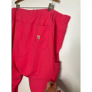 Carhartt Liberty Scrub Pants Womens 3XL hot Pink Excellent Jogger Cargo C52610 thumbnail 7