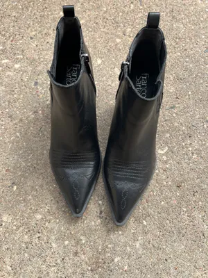 Franco sarto block heel leather ankle boots size 8.5 thumbnail 2