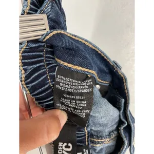 Madden NYC Womens Wide Leg Jeans Crossover Waist Blue Denim Medium 8-10 thumbnail 6