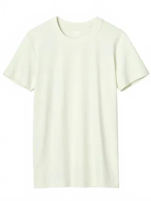 Uniqlo U Cotton Crew Neck T-Shirt NWT Cream Large thumbnail 2