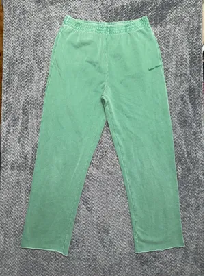 Outdoor Voices Womens Cotton Terry Jogger Sweatpants Green Pull On Size Medium thumbnail 1