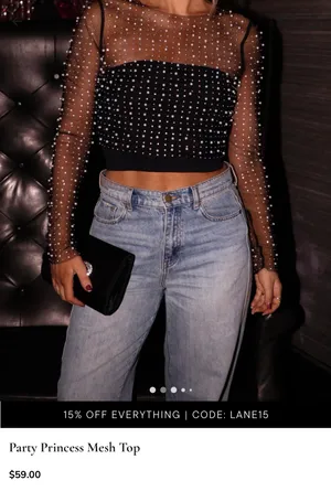 Lane 201 party princess mesh top thumbnail 2