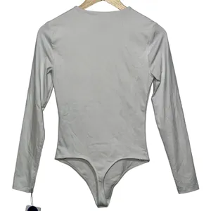 Abercrombie & Fitch Soft A&F White Crew Neck Long Sleeve Bodysuit Size Small S thumbnail 2