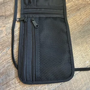 LL Bean Black‎ Nylon Neck Wallet Travel Pouch Crossbody Passport Organizer Bag thumbnail 7