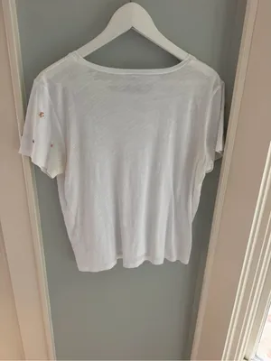 J. Crew Embellished White Tee thumbnail 4