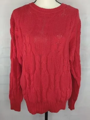 Vintage Bijon Sports Women’s‎ 100% Red Knit Sweater thumbnail 1