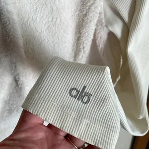 Alo Yoga Fleece Solstice Jacket in Natural White thumbnail 9