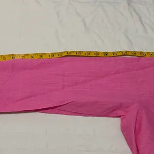 Women's Long Sleeve Button Up Gauze Pink Tunic Top Size Large #260394 thumbnail 7