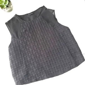 Zara W/B Womens Top Sz M Basket Sheer Cropped Festival Goth Y2K Grunge Minimal thumbnail 1