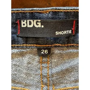 BDG Blue Denim Shortie Medium Wash‎ Cut Off Low Rise Denim Shorts Size 26 thumbnail 6