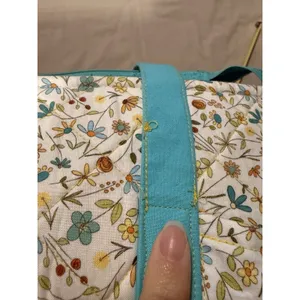 Handmade Quilted Cottage Core Coastal Grandma Beach Tote Floral thumbnail 11