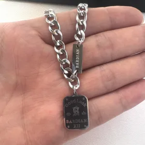 Good Luck Pendant Necklace for Men Women Streetwear Punk Hip Hop Unisex Style thumbnail 4