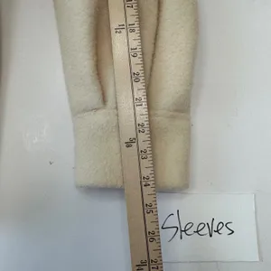 Vintage Michelle Stuart Wool‎ Coat Puff Sleeve Button Front Jacket Cream Mediun thumbnail 15