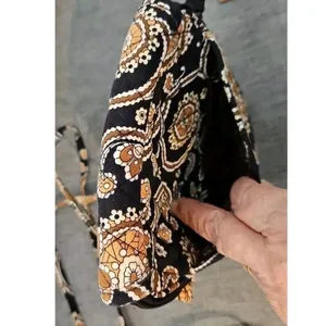 Vera Bradley Caffe Latte Mini Hipster Small Brown/Black Crossbody Bag Purse thumbnail 3