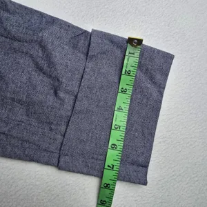 Zara Blue‎ High Waisted Elastic Waist Cuffed Straight Leg Pants Womens Small thumbnail 8