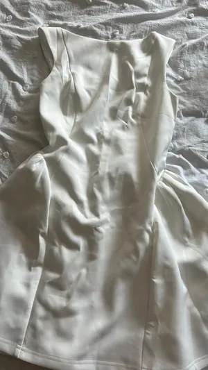 Drop waist white dress thumbnail 1