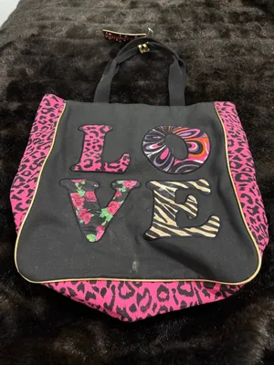 Betseyville by Betsey Johnson Tote Bag Cheetah Love 14x16 thumbnail 1