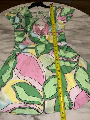Gianni Bini NWT Pastel Abstract Print Open Back Mini Dress Size Medium thumbnail 3