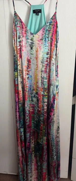 Tahari Multicolored Maxi Dress Medium thumbnail 1