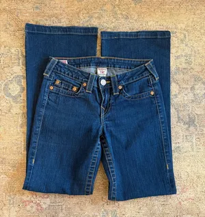 True Religion EUC Dark Blue Bootcut Jeans thumbnail 1