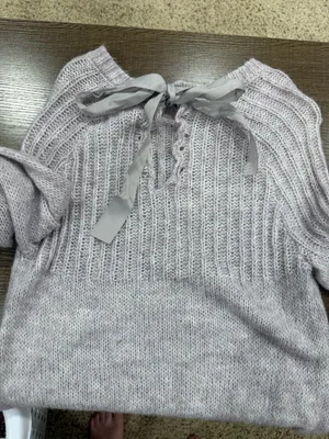 Bow Sweater Maurices Women’s Purple Back Knit thumbnail 3