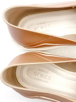 Crocs CitiLane Roka Slip On Shoes Women 7 Rose Gold Metallic Perforated Sneaker thumbnail 9