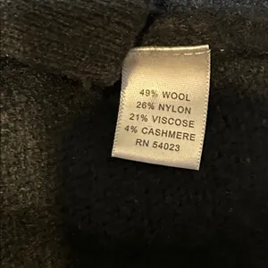 Banana Republic Black Ribbed Cardigan Size Medium Wool Cashmere Blend thumbnail 4